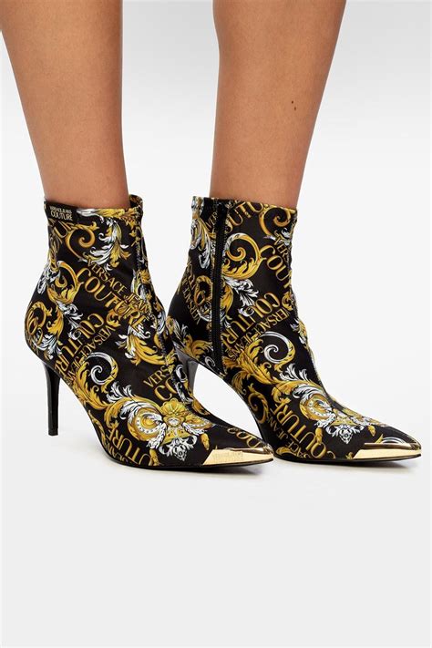 versace black booties|versace denim boots.